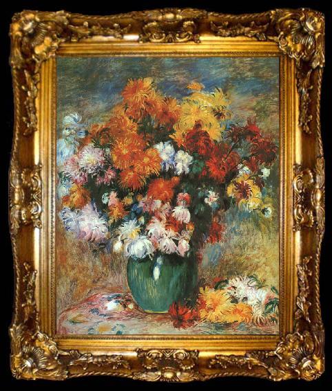 framed  Pierre Renoir Bouquet de Chrysanthemes, ta009-2